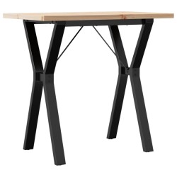 Table à manger cadre en Y 80x50x75,5cm bois de pin massif acier 508475508475