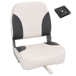 Siège de bateau pliable 1 ensemble avec dossier bas et sangle de fixation 508481508481