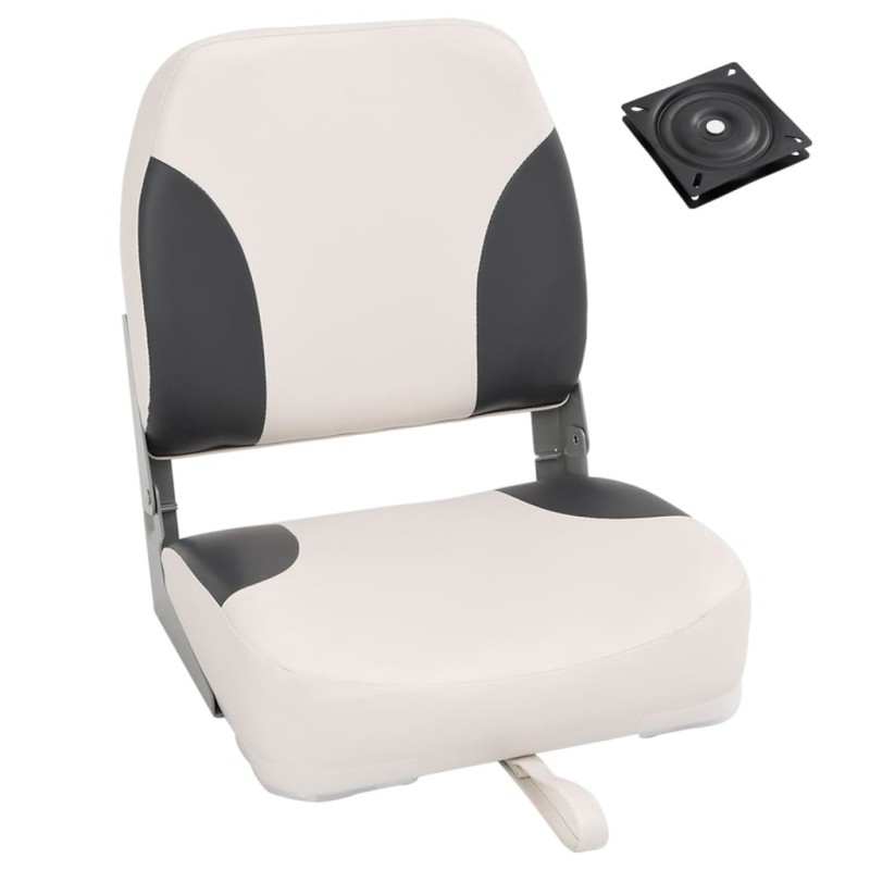 Siège de bateau pliable 1 ensemble avec dossier bas et sangle de fixation 508481508481