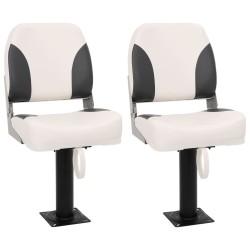 Siège de bateau pliable lot de 2 dossier bas 508482508482