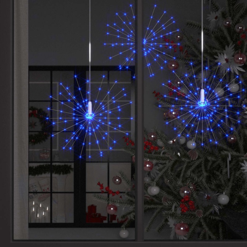 Feu d'artifice de Noël d'extérieur bleu clair 20 cm 140 LED 508494508494