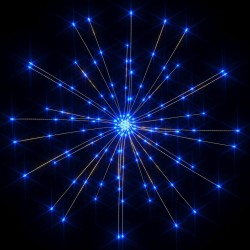 Feu d'artifice de Noël d'extérieur bleu clair 20 cm 140 LED 508494508494