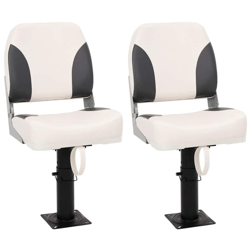 Siège de bateau pliable lot de 2 dossier bas 508505508505