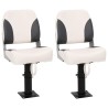 Siège de bateau pliable lot de 2 dossier bas 508505508505