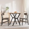 Table à manger cadre en Y 70x70x75,5cm bois de pin massif acier 508519508519