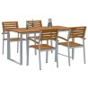 Ensemble de salle à manger pour jardin 5 pcs Gris 508547508547