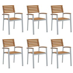Chaise de jardin 6 pcs Marron 56 x 57 x 87 cm 508563508563