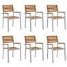 Chaise de jardin 6 pcs Marron 56 x 57 x 87 cm 508563508563