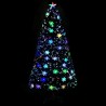 Sapin de Noël et flocons de neige LED Noir 120 cm Fibre optique 508580508580