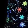 Sapin de Noël et flocons de neige LED Noir 120 cm Fibre optique 508580508580