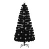 Sapin de Noël et flocons de neige LED Noir 150 cm Fibre optique 508581508581