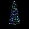 Sapin de Noël et flocons de neige LED Noir 210 cm Fibre optique 508582508582
