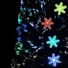Sapin de Noël et flocons de neige LED Noir 240 cm Fibre optique 508584508584