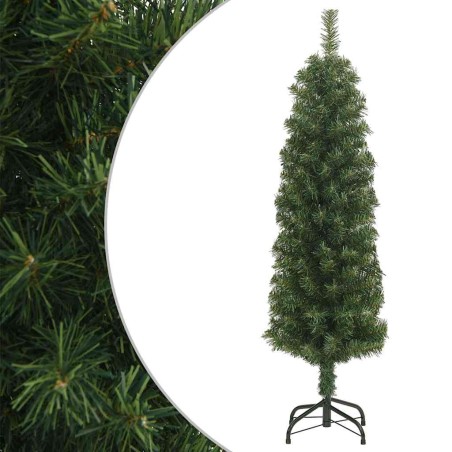 Sapin de Noël artificiel mince avec support vert 120 cm PVC 508585508585