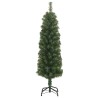Sapin de Noël artificiel mince avec support vert 120 cm PVC 508585508585