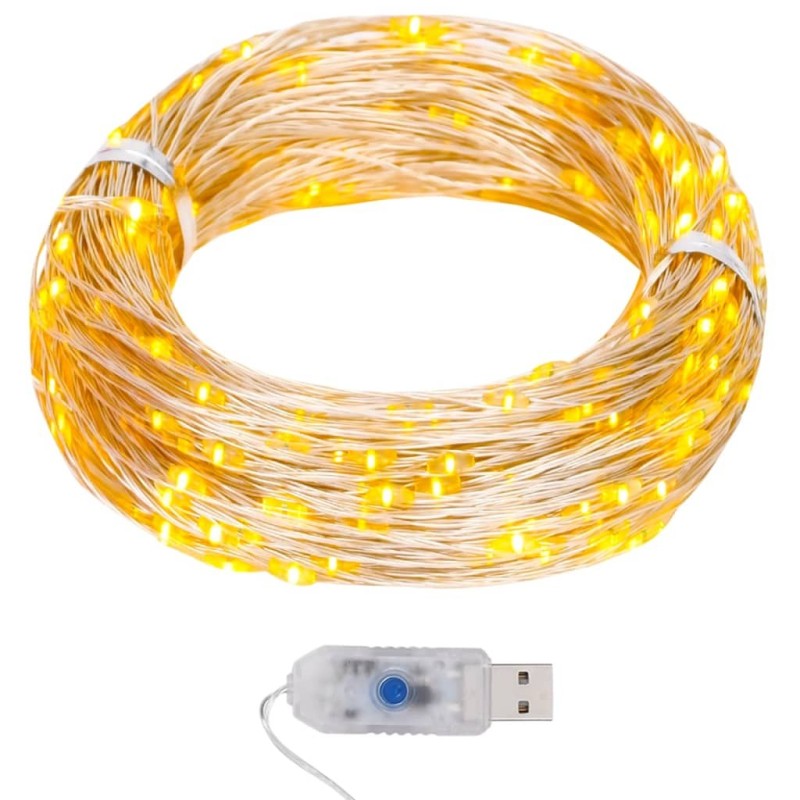 Guirlande lumineuse micro LED 40m 400LED blanc chaud 8fonctions 508625508625