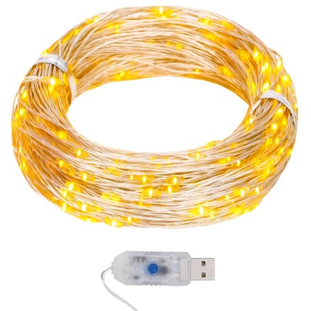 Guirlande lumineuse micro LED 40m 400LED blanc chaud 8fonctions 508625508625