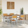 Ensemble de salle à manger pour jardin 5 pcs Gris 508646508646