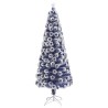 Arbre de Noël artificiel pré-éclairé blanc/bleu fibre optique 508648508648
