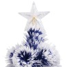 Arbre de Noël artificiel pré-éclairé blanc/bleu fibre optique 508648508648