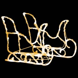 Décoration de Noël Rennes et traîneau 160 LED 130 cm Acrylique 508649508649