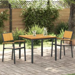 Ensemble de salle à manger pour jardin 3 pcs Noir 508656508656