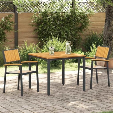 Ensemble de salle à manger pour jardin 3 pcs Noir 508656508656