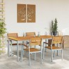 Ensemble de salle à manger pour jardin 5 pcs Gris 508657508657
