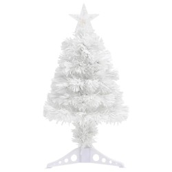 Arbre de Noël artificiel pré-éclairé blanc 64 cm fibre optique 508658508658