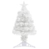 Arbre de Noël artificiel pré-éclairé blanc 64 cm fibre optique 508658508658