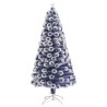 Arbre de Noël artificiel pré-éclairé blanc/bleu fibre optique 508659508659