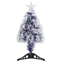 Arbre de Noël artificiel pré-éclairé blanc/bleu fibre optique 508660508660