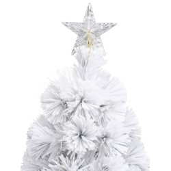 Arbre de Noël artificiel pré-éclairé blanc 150 cm fibre optique 508661508661