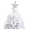 Arbre de Noël artificiel pré-éclairé blanc 150 cm fibre optique 508661508661