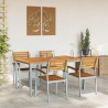 Ensemble de salle à manger pour jardin 5 pcs Gris 508664508664