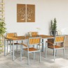 Ensemble de salle à manger pour jardin 5 pcs Gris 508667508667