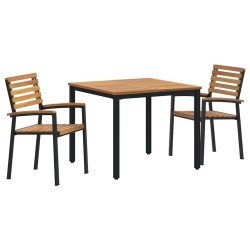 Ensemble de salle à manger pour jardin 3 pcs Noir 508669508669