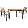 Ensemble de salle à manger pour jardin 3 pcs Noir 508669508669