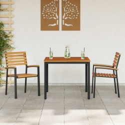 Ensemble de salle à manger pour jardin 3 pcs Noir 508669508669