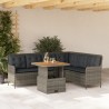 Salon de jardin 2 pcs avec coussins Gris Résine tressée 508674508674