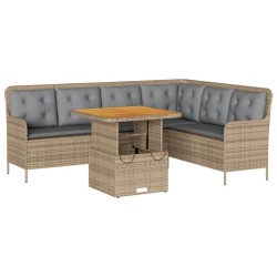 Salon de jardin avec coussins 2 pcs beige résine tressée 508675508675