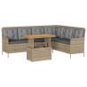 Salon de jardin avec coussins 2 pcs beige résine tressée 508676508676