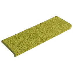 Tapis d'escalier 15 pièces 65 x 21 x 4 cm Vert Bordure rectangulaire 508683508683