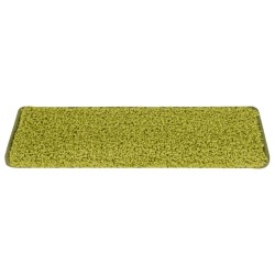 Tapis d'escalier 15 pièces 65 x 21 x 4 cm Vert Bordure rectangulaire 508683508683