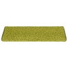 Tapis d'escalier 15 pièces 65 x 21 x 4 cm Vert Bordure rectangulaire 508683508683