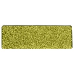 Tapis d'escalier 15 pièces 65 x 21 x 4 cm Vert Bordure rectangulaire 508683508683