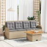Salon de jardin avec coussins 3 pcs beige résine tressée 508684508684