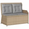 Salon de jardin avec coussins 3 pcs beige résine tressée 508692508692