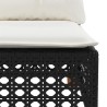 Salon de jardin 6 pcs avec coussins noir résine tressée 508705508705