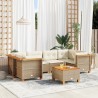 Salon de jardin avec coussins 7 pcs beige résine tressée 508711508711